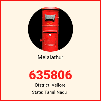 Melalathur pin code, district Vellore in Tamil Nadu