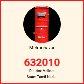 Melmonavur pin code, district Vellore in Tamil Nadu