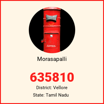 Morasapalli pin code, district Vellore in Tamil Nadu