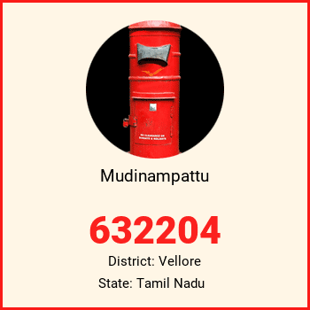 Mudinampattu pin code, district Vellore in Tamil Nadu