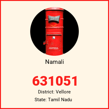 Namali pin code, district Vellore in Tamil Nadu
