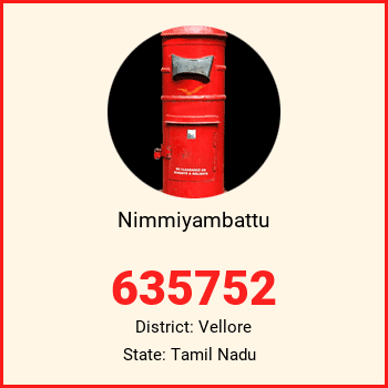 Nimmiyambattu pin code, district Vellore in Tamil Nadu