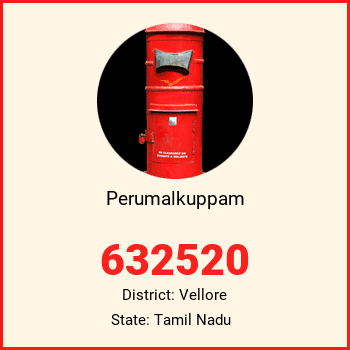 Perumalkuppam pin code, district Vellore in Tamil Nadu