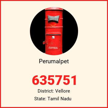 Perumalpet pin code, district Vellore in Tamil Nadu