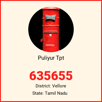 Puliyur Tpt pin code, district Vellore in Tamil Nadu