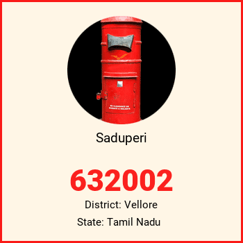 Saduperi pin code, district Vellore in Tamil Nadu