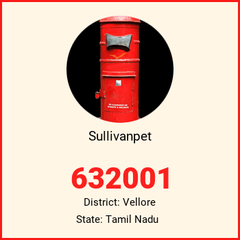 Sullivanpet pin code, district Vellore in Tamil Nadu