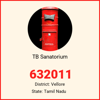TB Sanatorium pin code, district Vellore in Tamil Nadu