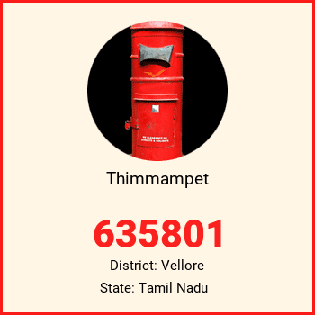 Thimmampet pin code, district Vellore in Tamil Nadu