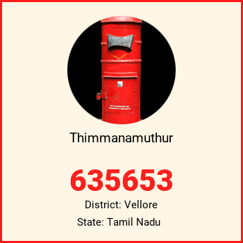 Thimmanamuthur pin code, district Vellore in Tamil Nadu