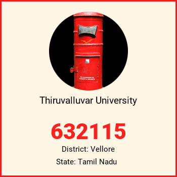 Thiruvalluvar University pin code, district Vellore in Tamil Nadu