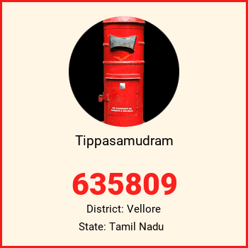 Tippasamudram pin code, district Vellore in Tamil Nadu