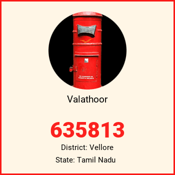 Valathoor pin code, district Vellore in Tamil Nadu