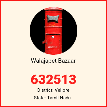 Walajapet Bazaar pin code, district Vellore in Tamil Nadu