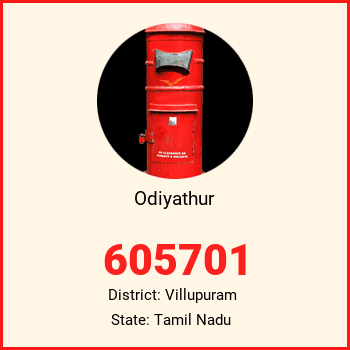 Odiyathur pin code, district Villupuram in Tamil Nadu