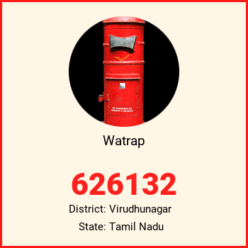 Watrap pin code, district Virudhunagar in Tamil Nadu