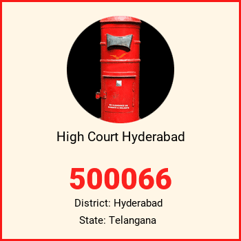 High Court Hyderabad pin code, district Hyderabad in Telangana