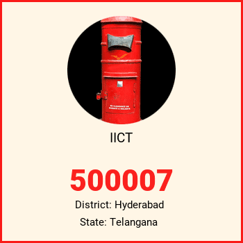 IICT pin code, district Hyderabad in Telangana