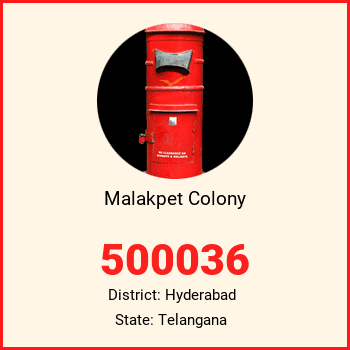 Malakpet Colony pin code, district Hyderabad in Telangana