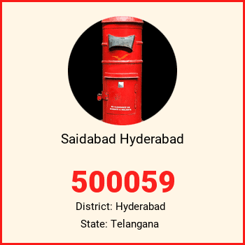 Saidabad Hyderabad pin code, district Hyderabad in Telangana