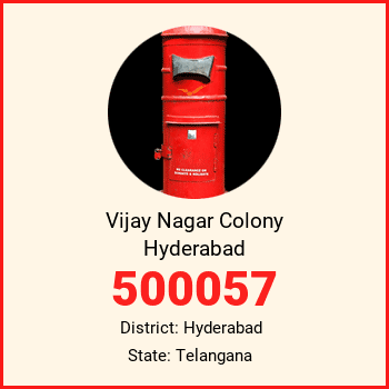 Vijay Nagar Colony Hyderabad pin code, district Hyderabad in Telangana