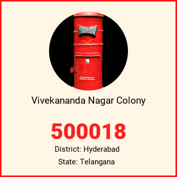 Vivekananda Nagar Colony pin code, district Hyderabad in Telangana