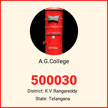 A.G.College pin code, district K.V.Rangareddy in Telangana