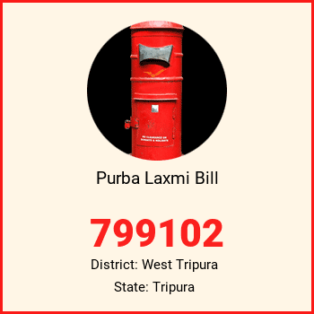 Purba Laxmi Bill pin code, district West Tripura in Tripura