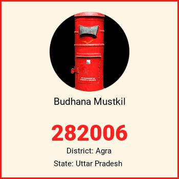 Budhana Mustkil pin code, district Agra in Uttar Pradesh