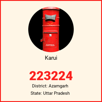 Karui pin code, district Azamgarh in Uttar Pradesh