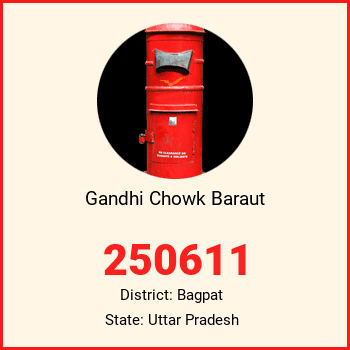 Gandhi Chowk Baraut pin code, district Bagpat in Uttar Pradesh