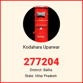 Kodahara Uparwar pin code, district Ballia in Uttar Pradesh