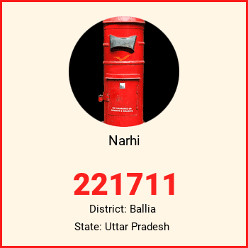 Narhi pin code, district Ballia in Uttar Pradesh