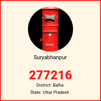 Suryabhanpur pin code, district Ballia in Uttar Pradesh