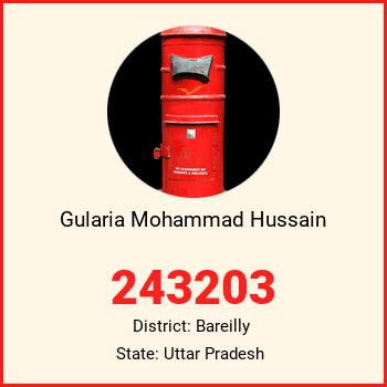 Gularia Mohammad Hussain pin code, district Bareilly in Uttar Pradesh