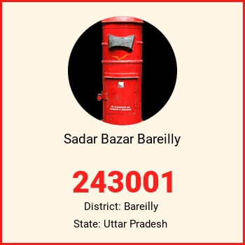 Sadar Bazar Bareilly pin code, district Bareilly in Uttar Pradesh