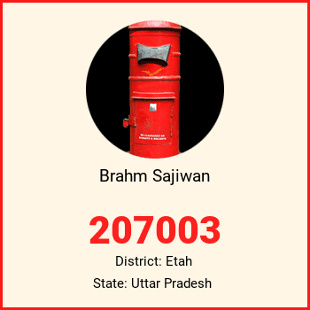 Brahm Sajiwan pin code, district Etah in Uttar Pradesh