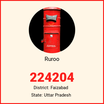 Ruroo pin code, district Faizabad in Uttar Pradesh