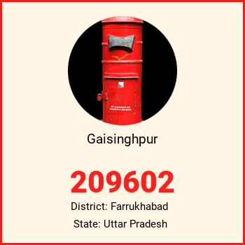 Gaisinghpur pin code, district Farrukhabad in Uttar Pradesh