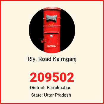 Rly. Road Kaimganj pin code, district Farrukhabad in Uttar Pradesh