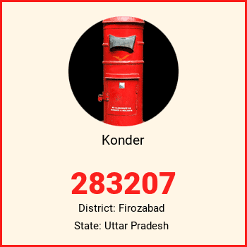 Konder pin code, district Firozabad in Uttar Pradesh