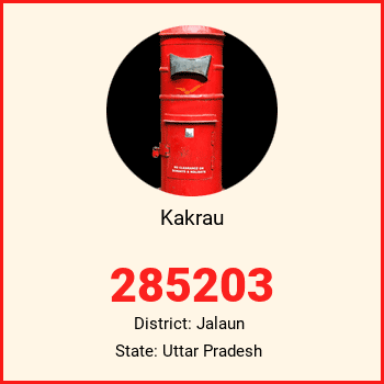 Kakrau pin code, district Jalaun in Uttar Pradesh