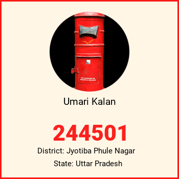 Umari Kalan pin code, district Jyotiba Phule Nagar in Uttar Pradesh