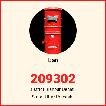 Ban pin code, district Kanpur Dehat in Uttar Pradesh