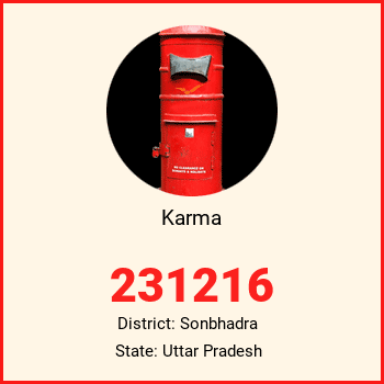 Karma pin code, district Sonbhadra in Uttar Pradesh