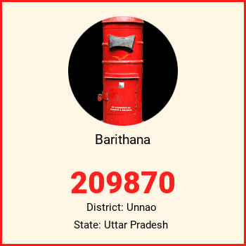 Barithana pin code, district Unnao in Uttar Pradesh