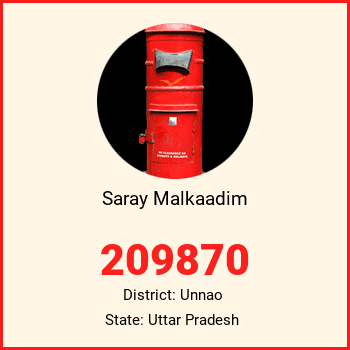 Saray Malkaadim pin code, district Unnao in Uttar Pradesh