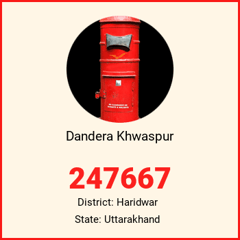Dandera Khwaspur pin code, district Haridwar in Uttarakhand