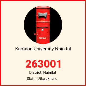 Kumaon University Nainital pin code, district Nainital in Uttarakhand
