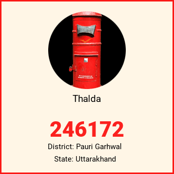 Thalda pin code, district Pauri Garhwal in Uttarakhand